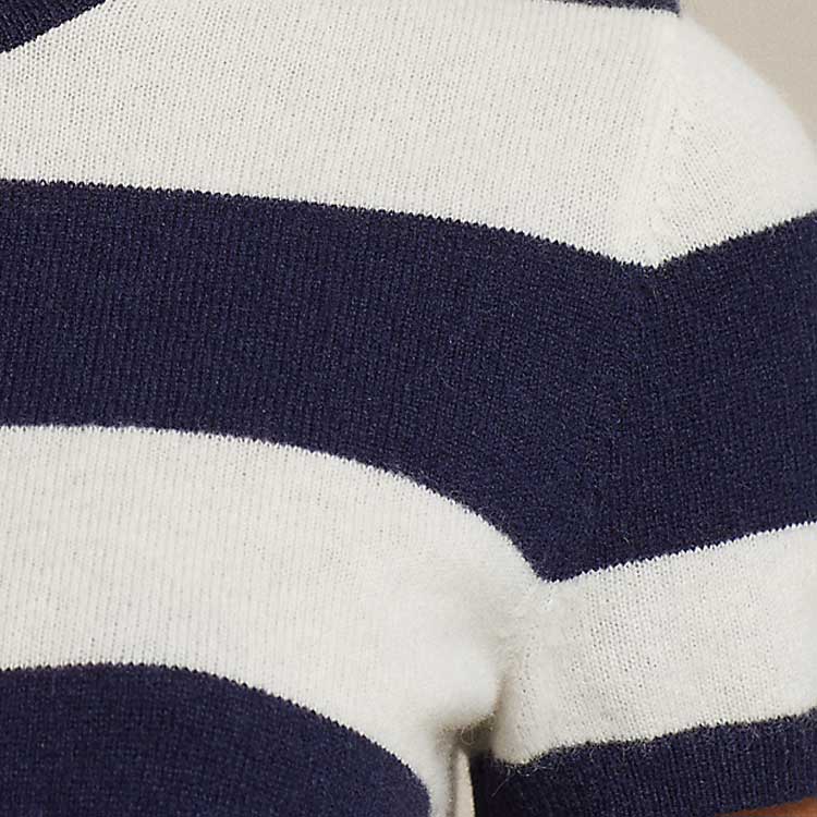 Polo Ralph Lauren SS24 Striped Crew Neck Slim Fit Short Sleeve Knit Top Women tops Multicolor WMPOSWENC020866-999