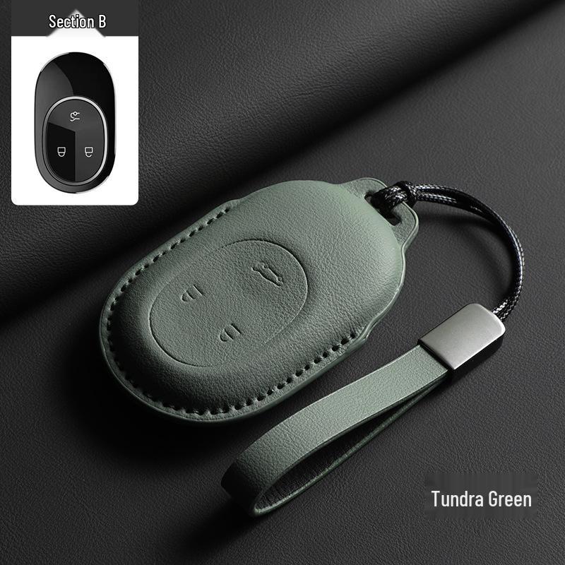 NIO ES6/EC6/ET5/ES8/ET7/ES7/EC7 Brown Key Cover and Buckle (2023 Model)