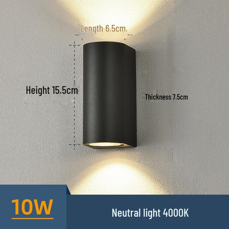 Universelle Wasserdichte Wandfluterleuchte für Balkon, Innenhof oder Terrasse - Außenbeleuchtung Up and Down