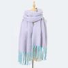 Faux Mohair Thick Knit Scarf Soft Warm Solid Color Women Men Fashion Casual Winter