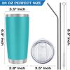 20Oz Stainless Steel Double Wall Insulated Tumblers Vacuum Cup with Straw and Lid  Keep Cold Hot Drinking Water Bottle 10colors