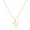 Elegant 26-Letter Uppercase Pendant Necklace: Simple and Fashionable European-American Clavicle Chain with Niche Design