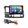 Rádio de Carro Android 12 com Tela Touchscreen IPS de 10,1" e Wireless para Honda Civic 2006-11
