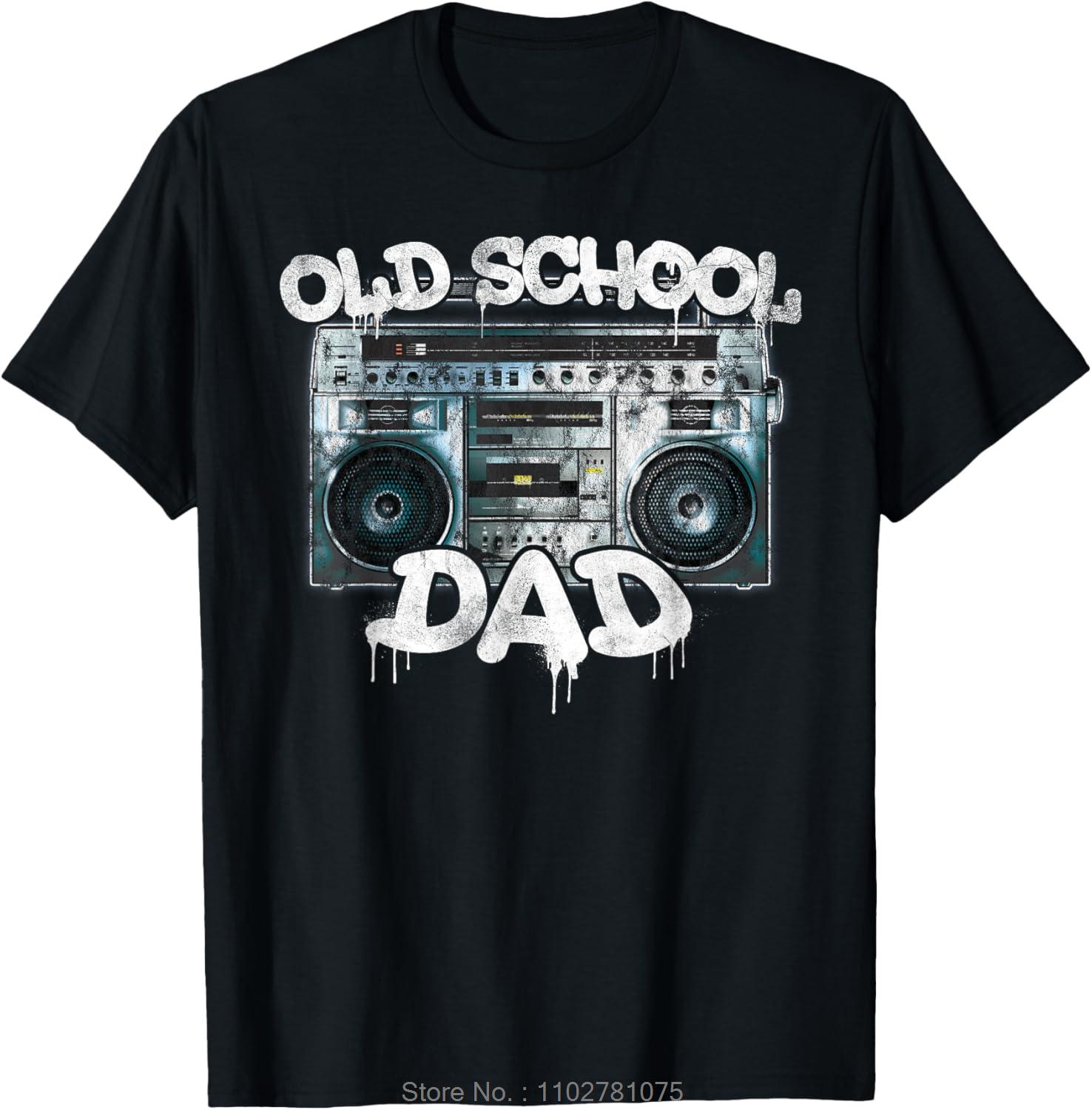 Оверсайз Футболка в стиле Old School для Папы Ретро 80-е 90-е Мужская Одежда Бумбокс Граффити Фитнес Футболка Смешной Принт Хлопковая Футболка S