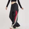 Damenhose, elastisch, hohe Taille, verstellbarer Kordelzug, weites Bein, vertikale Streifennähte, Retro-Streetstyle-Sporthose
