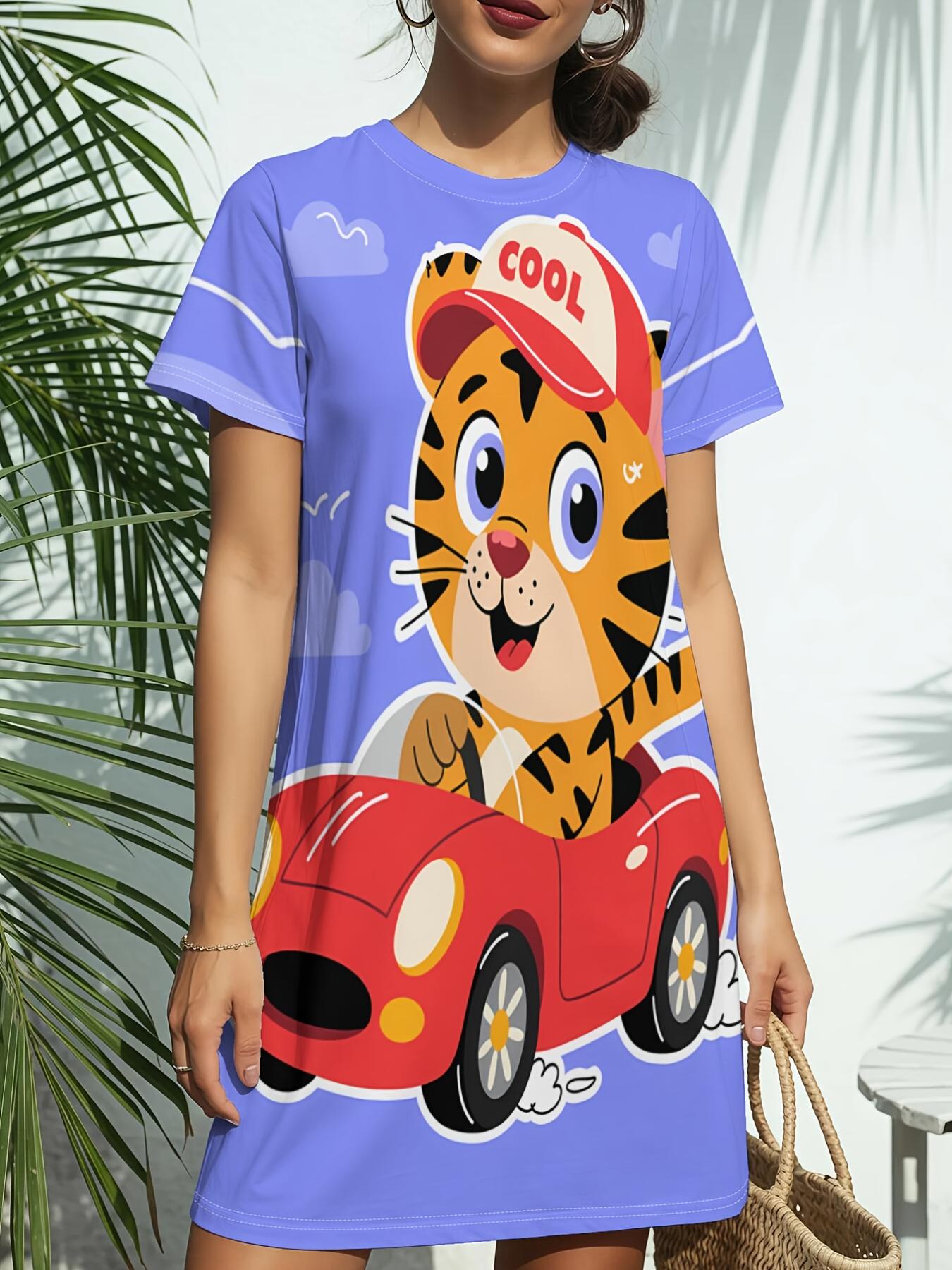

Women S New Crew Neck Short Sleeve T-Shirt Dress. American Trend Digital Print. Casual ; Versatile for Spring And Summer. Elegant And Chic Womn S re 9XL