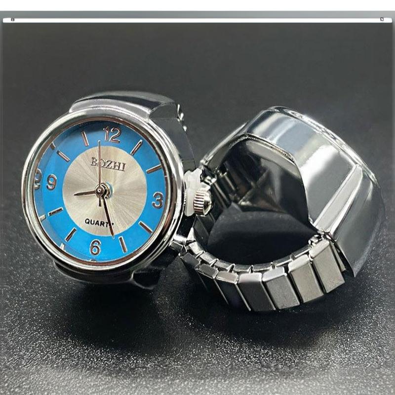 Punk Vintage Quarzuhr Ring Elastischer Dehnbarer Finger Schmuck Für Männer Frauen Tägliches Mode Accessoire