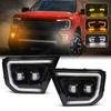 DRL For Ford Ranger Tremor Wildtrak    LED Daytime Running Lights Car Fog Lamps White Yellow Front Bumper Daylights