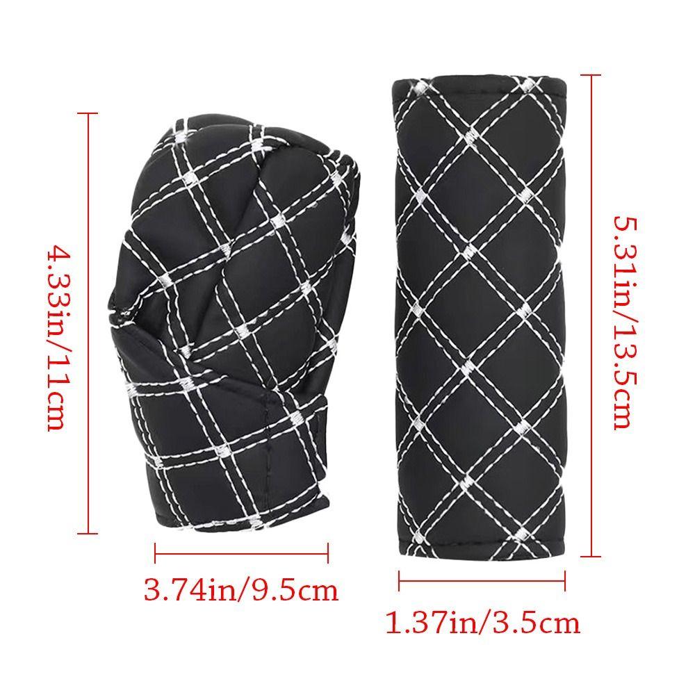 Leather Car Shift Handle Cover Wear-resistant Shift Knob Cover Car Interior Accessories  for Car