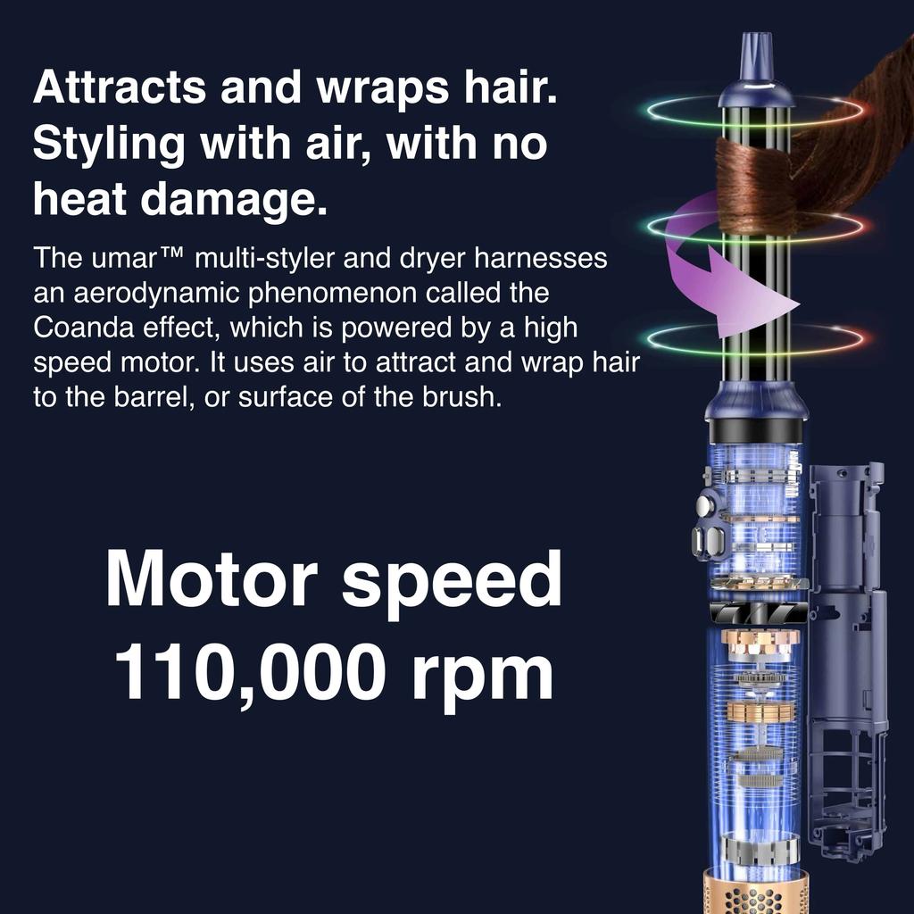 High Speed  New 6 in 1 Hair Dryer Kit Air Hot Comb Set Professional Curling Iron Hair Straightener Styling For  Airwrap