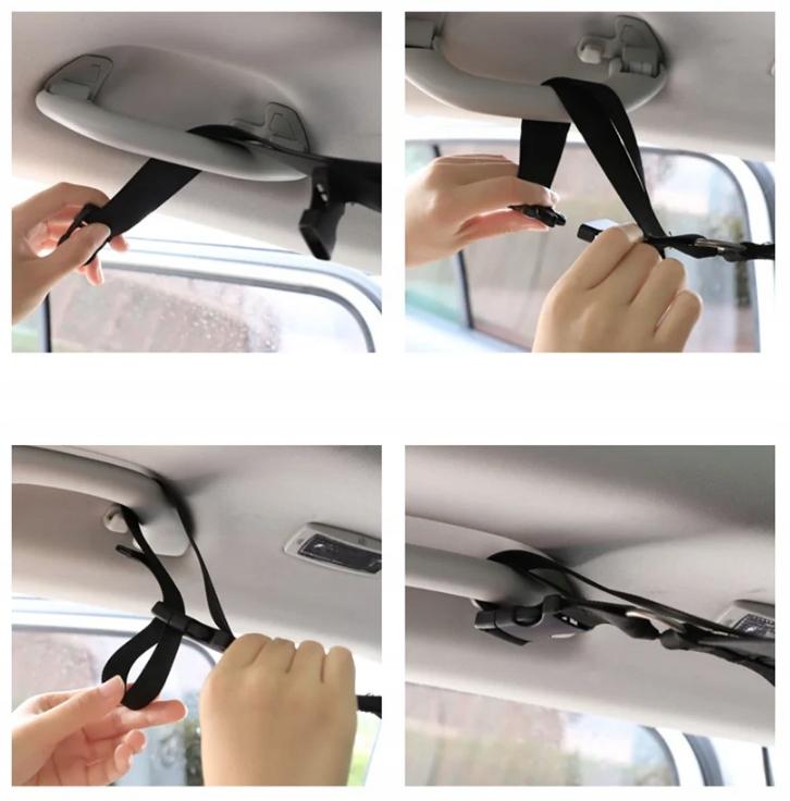Suspended organizer FOR the car ceiling net headliner for the trunk