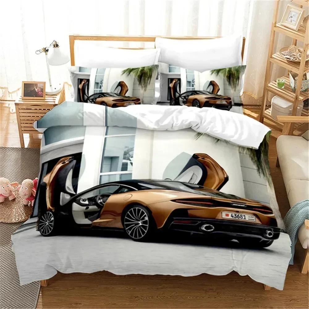 2025 Sports Car Duvet Cover Set Luxury High Quality For 3D Printed Bedding Double Queen King Bedclothes Adults Boys Home Textile
