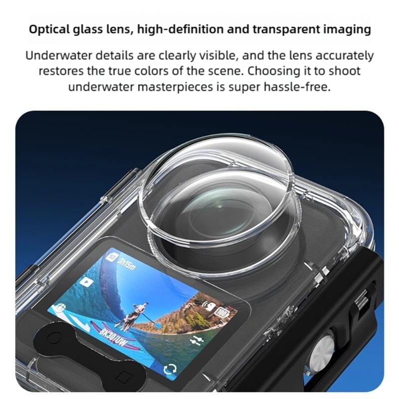 Impact Resistant Camera Diving Case 45Meters Waterproof Clear Construction For Aquatic Sports Extreme Environment