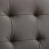 Genuine Leather Lounge Chair with Walnut-Colored Armrests & Rubberwood Legs – Comfortable Living Room Chair