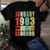 January 1983 The Birth Of Legends Vintage Unisex Men's and Women's T-shirts