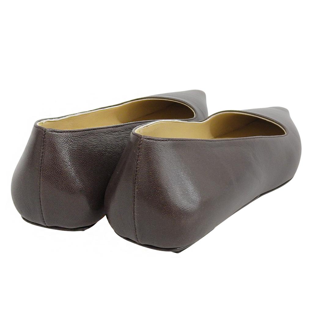 Excellent BOTTEGAVENETA Pumps Dark Brown Leather Women 36.5 Used