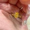 Fashion Knot Design Bright Ice Flower Cut Pigeon Egg Yellow Diamond Ring Ins Wind Exquisite High Sense Open Female Ring