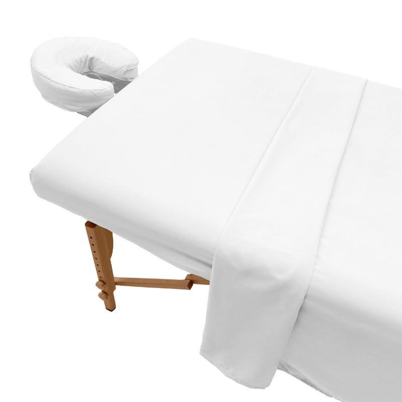 

1Set Unscented Microfiber Massage Table Sheet Set Premium Salon SPA Bed Cover Flat Fitted Sheet Kit with Face Cradle Cover 185X70cm