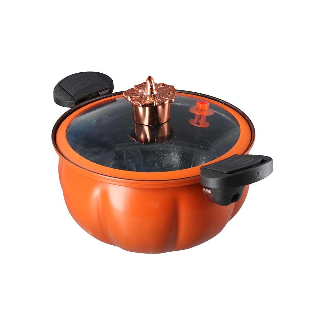 Refined Iron Pumpkin Soup Pot 5/8L Pumpkin Micro Pressure Pot Household   Induction Cooker