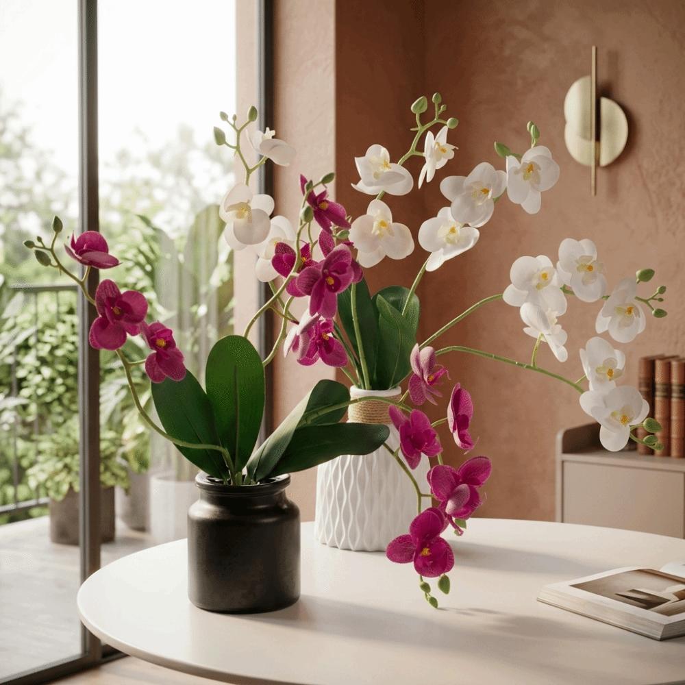 Lifelike Artificial Orchid Realistic Faux Phalaenopsis  Wedding Party Decor