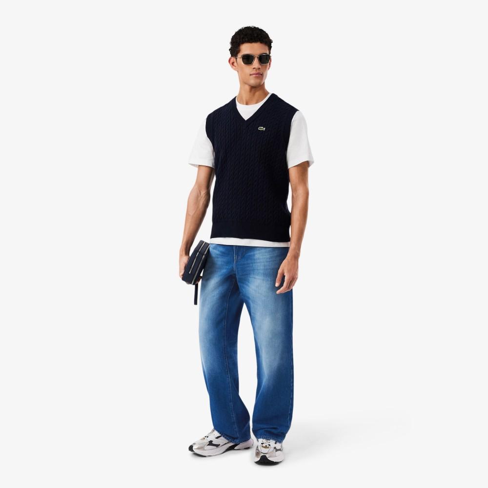 [lacoste] Men's Loose Fit Denim Pants HH4963-56GMK9