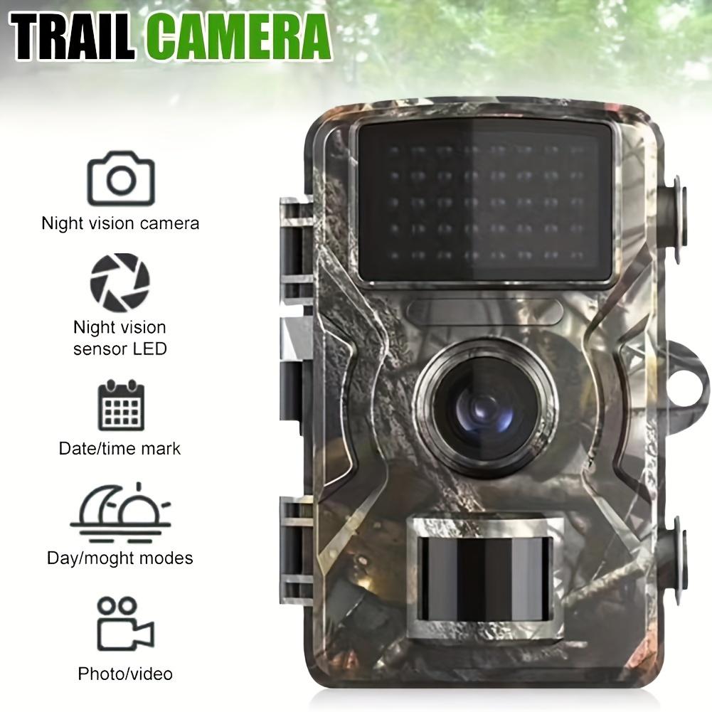 1pc Hunting Camera With 2-Inch Screen, HD Wildlife Trail Camera, Waterproof Night Vision PIR 10m, 0.8s Trigger Motion Activated