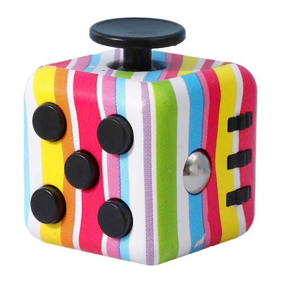 Stress Relief Mini Cube Toy Portable Six-Sided Anxiety Relieving Cube Home Office Worker Silent Calming Cube Sensory