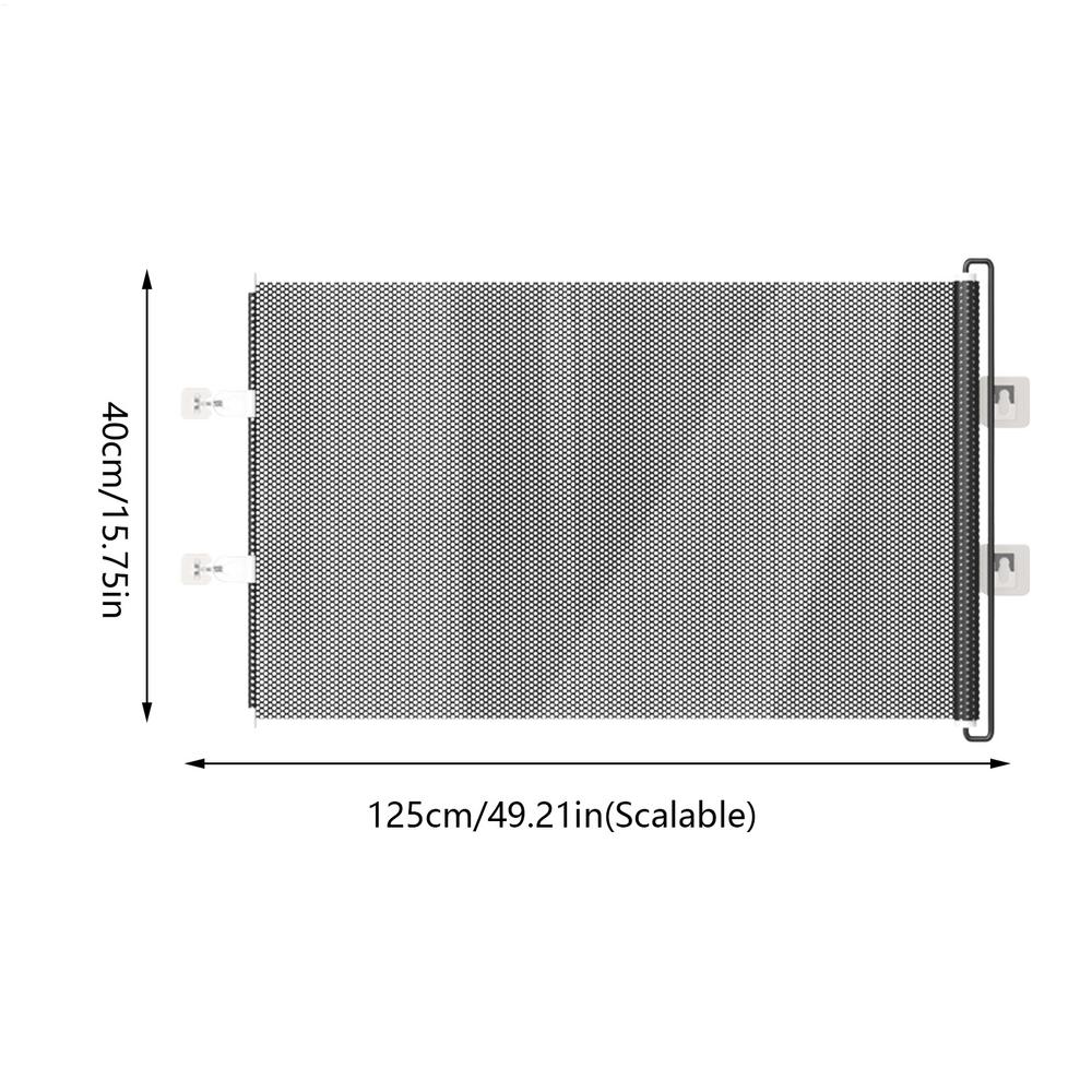 Heavy Duty Dog Barrier Fence with Hooks Insulated Net Foldable Breathable Mesh Mirror Door Pet Security Gate for Indoor Outdoor