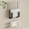 2pcs Wireless Wifi Router Rack Wall-mounted Storage Box Socket Patch Holder Bracket Punch-free Bracket