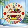 Retro Classroom Tin Sign Welcome To Farmhouse Teacher Gift School Decor Metal Poster Wall Art Handmade 8x12 Inch