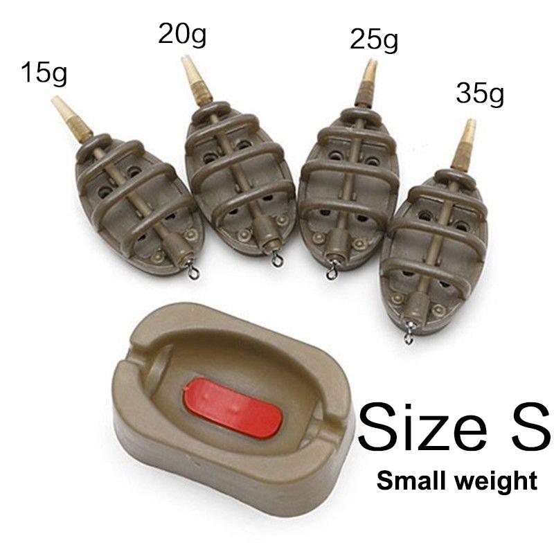 

5 шт./Набор Форма для инлайн-кормушки Метод Забрасыватель прикормки Набор грузил для прикормки Инструмент для держателя прикормки для карповой рыбалки