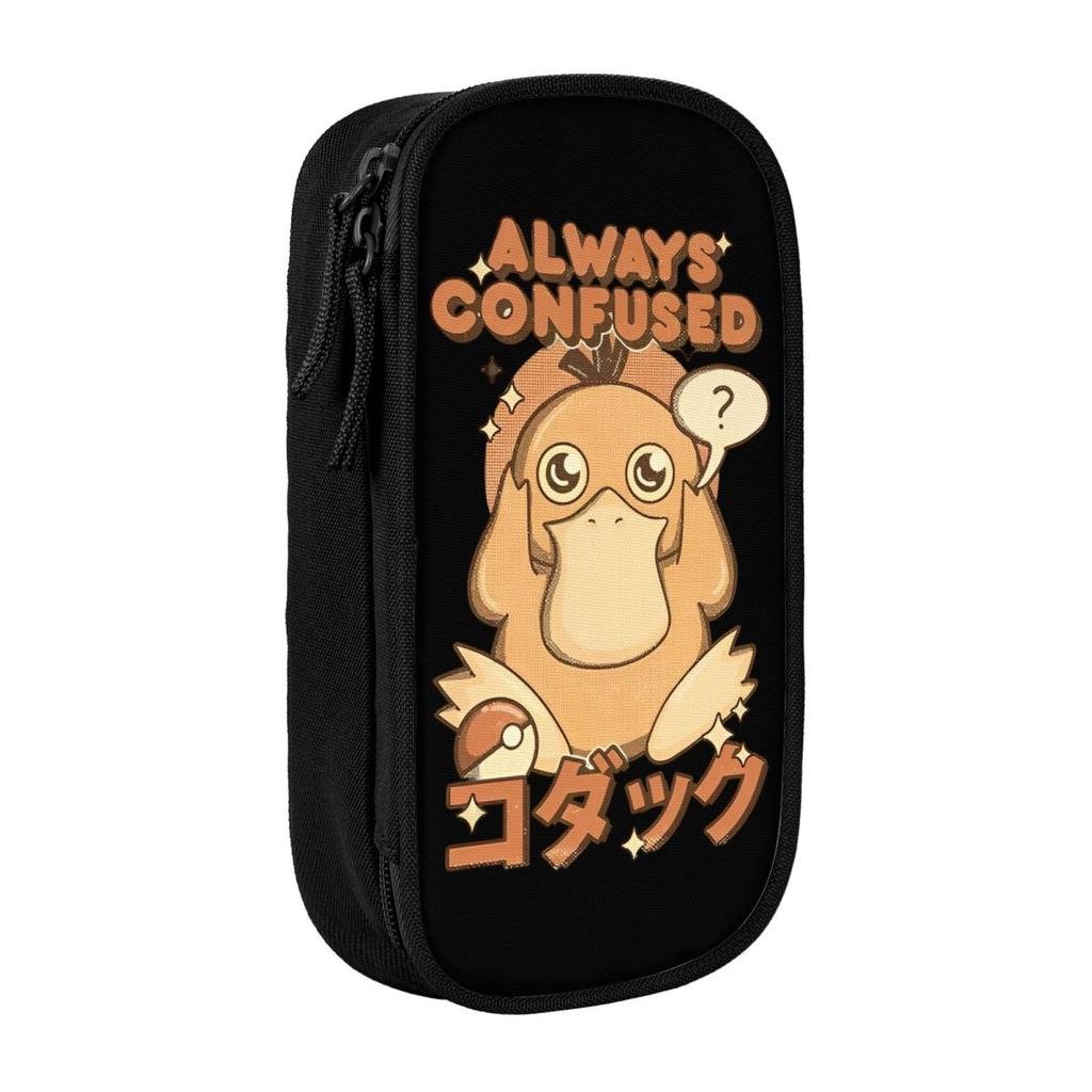Gengar Manga Pencil Cases Pokemoned Pen Holder Bag Student Big Capacity School Supplies Zipper Pencilcases