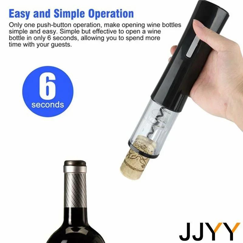 JJYY Electric Wine Opener Automatic Bottle Opener Corkscrew for Wine Beer Soda Cap Opener Kitchen Tool Set