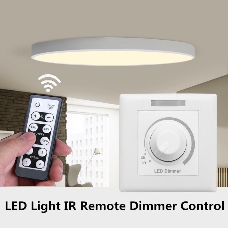 150W AC 110V/220V With 12 Keys IR Remote Control LED Dimmer Max Wall Dimmer Switch For Dimmable Light Lamp Bulb