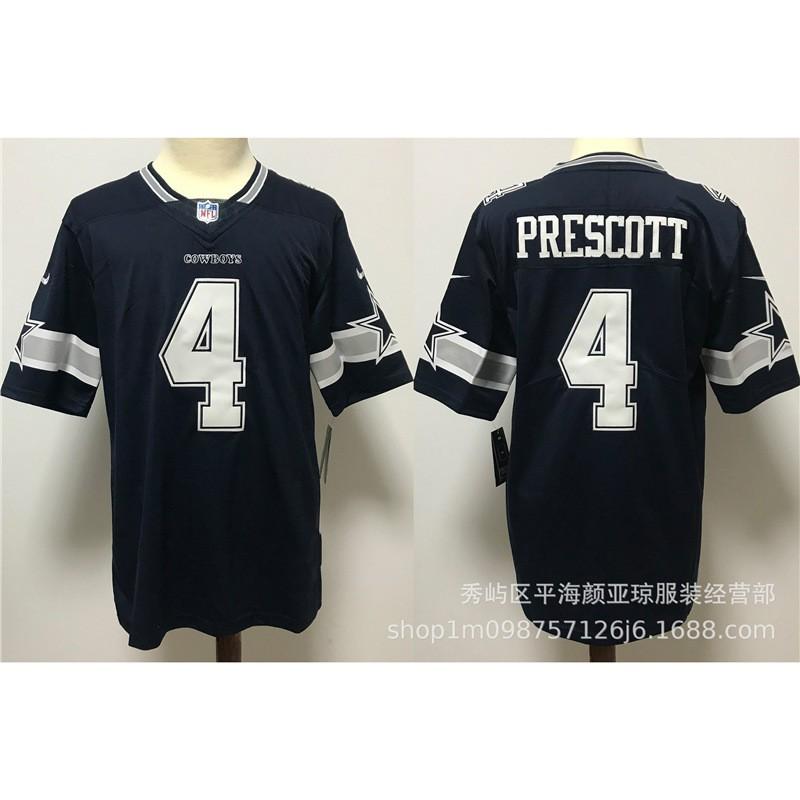 Camiseta Bordada de Rugby Estilo Dallas Cowboys de la NFL para Hombre Uniforme de Fútbol Top Ropa Casual para Fans