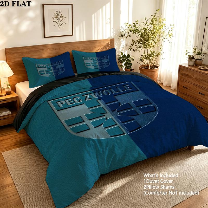 Pec Zwolle Pattern Bedding uilt Set uilt Cover Pillowcase Home Decoration Birthday Gift (1 * duvet cover + 2 * pillowcase without core)