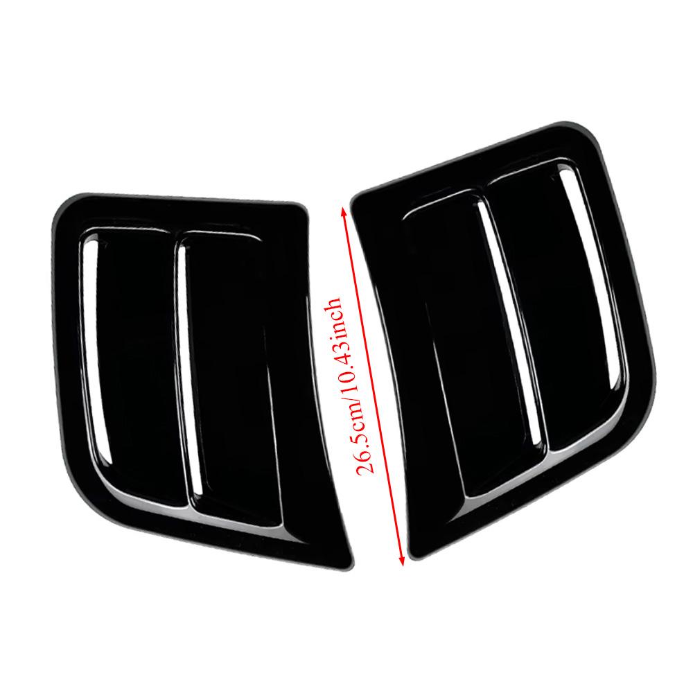 For Subaru Impreza WRX STI 2008-2014 1 Pair Front Left/Right Bumper Side Air Vent Cover Trim Glossy Black/ Carbon Fiber Look