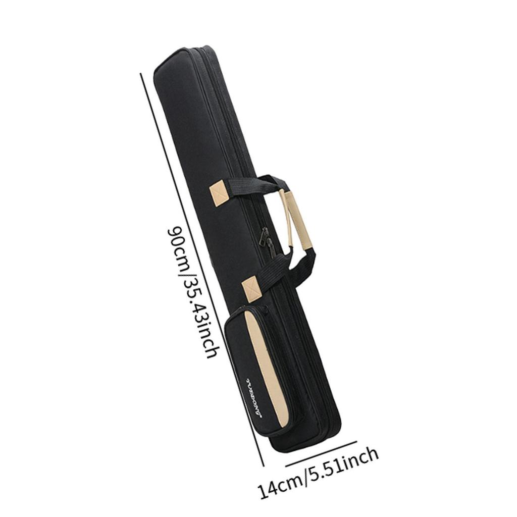 3x4 Soft Pool Cue Case Hold 3 Butt 4 Shaft 1/2 Club Resistant Protective Pouch