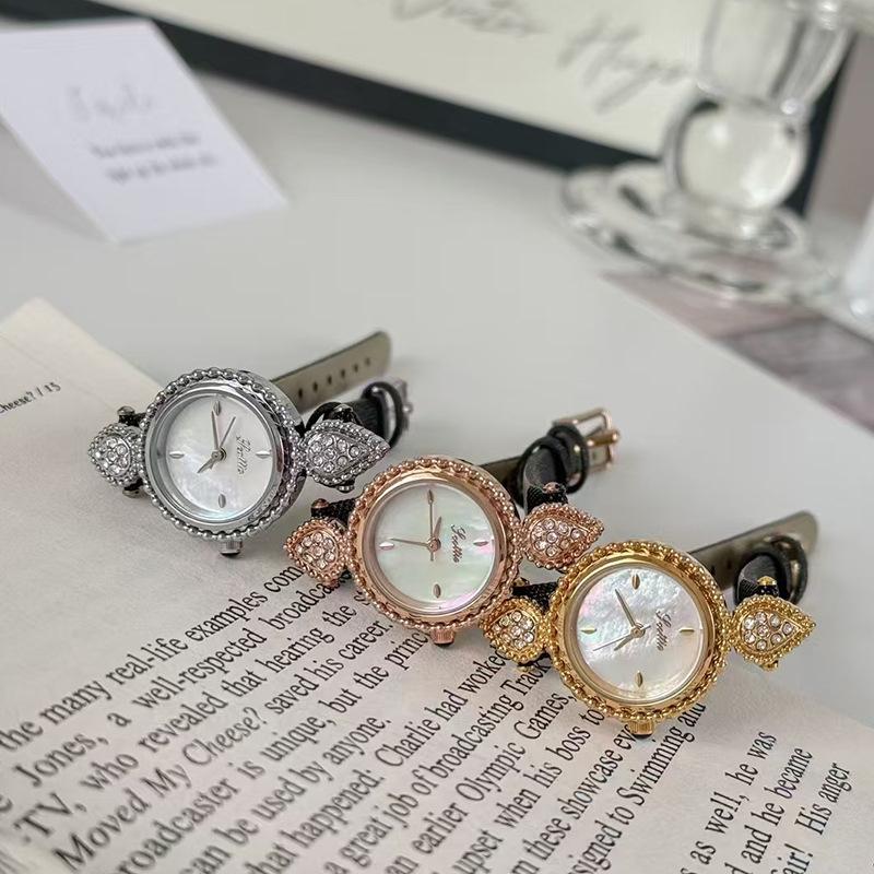 Retro Sense Antique Watch Women'S Diamond-Encrusted Women'S Watch Fritillary Small Dial Women'S Watch 9609