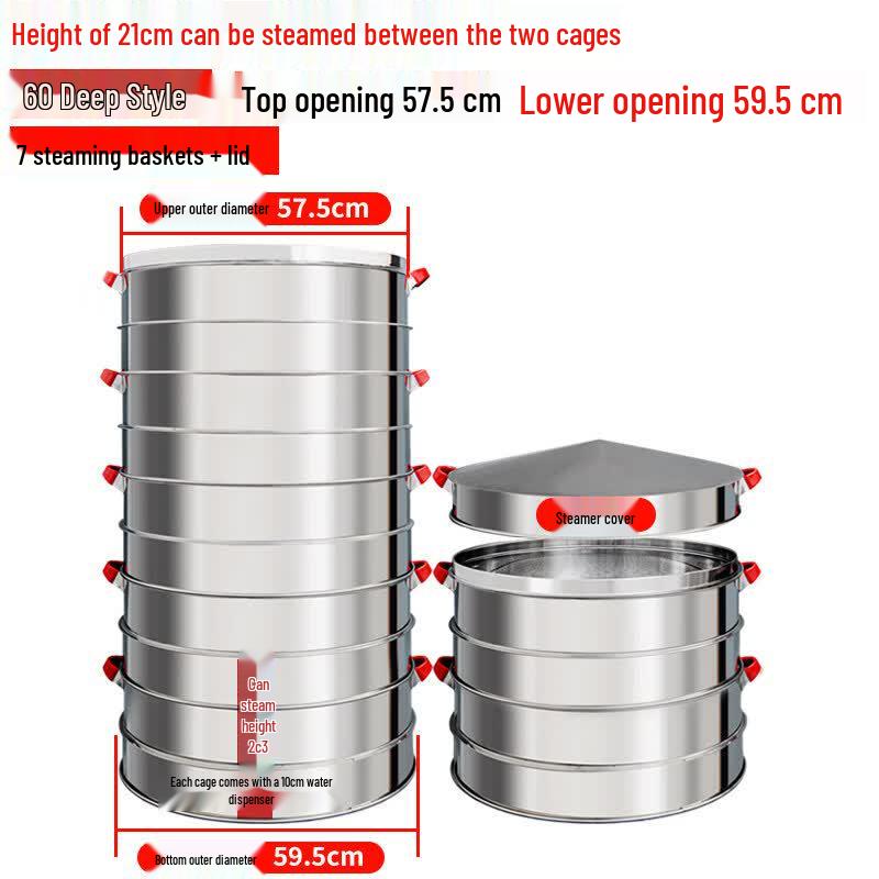 Yingtang Stainless Steel 7-Tier Steamer Pot