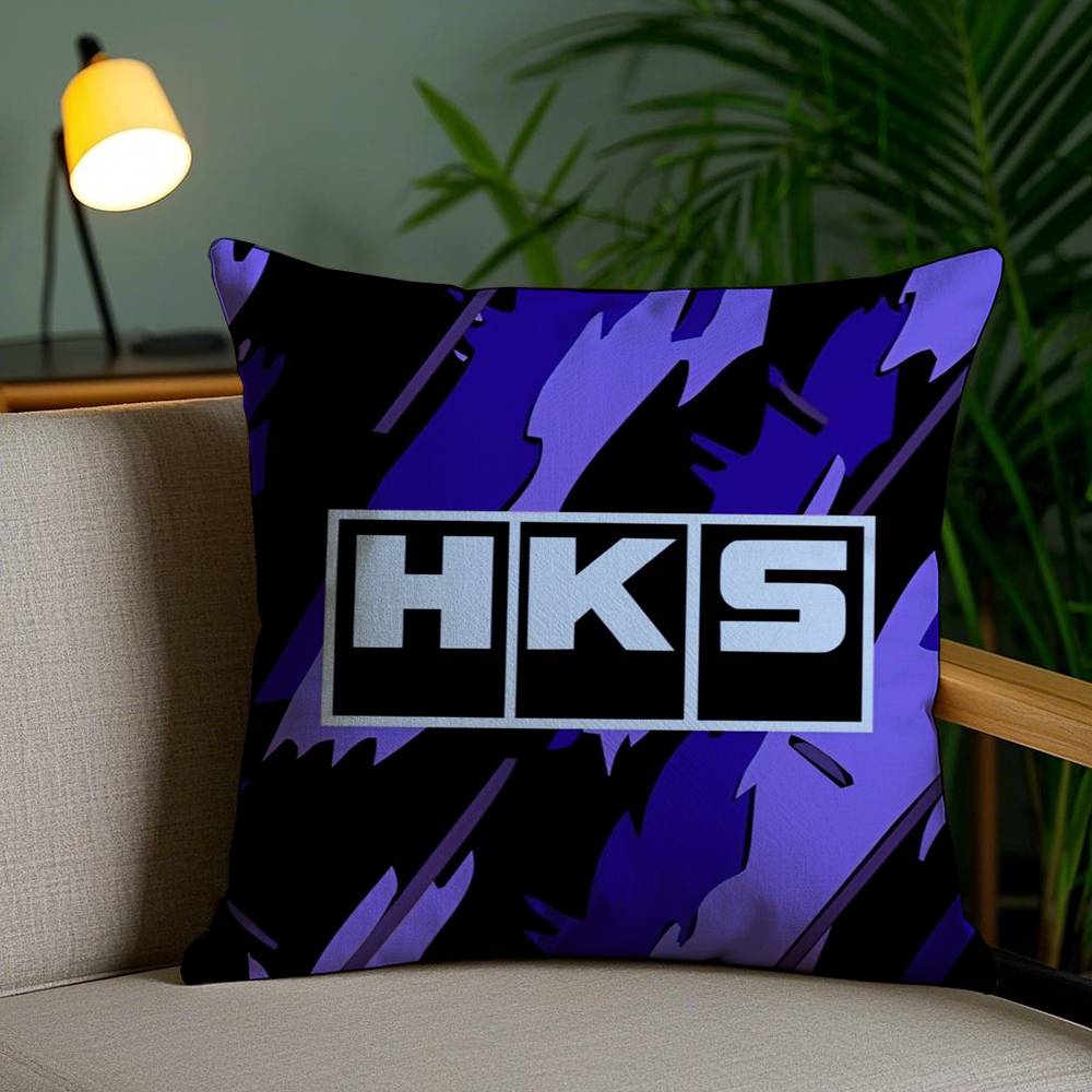 Retro Pattern H-Hks Pillow Case Office Sofa Dorm Chair Back Short Plush Double-sided Printing Home  Cushion Cover