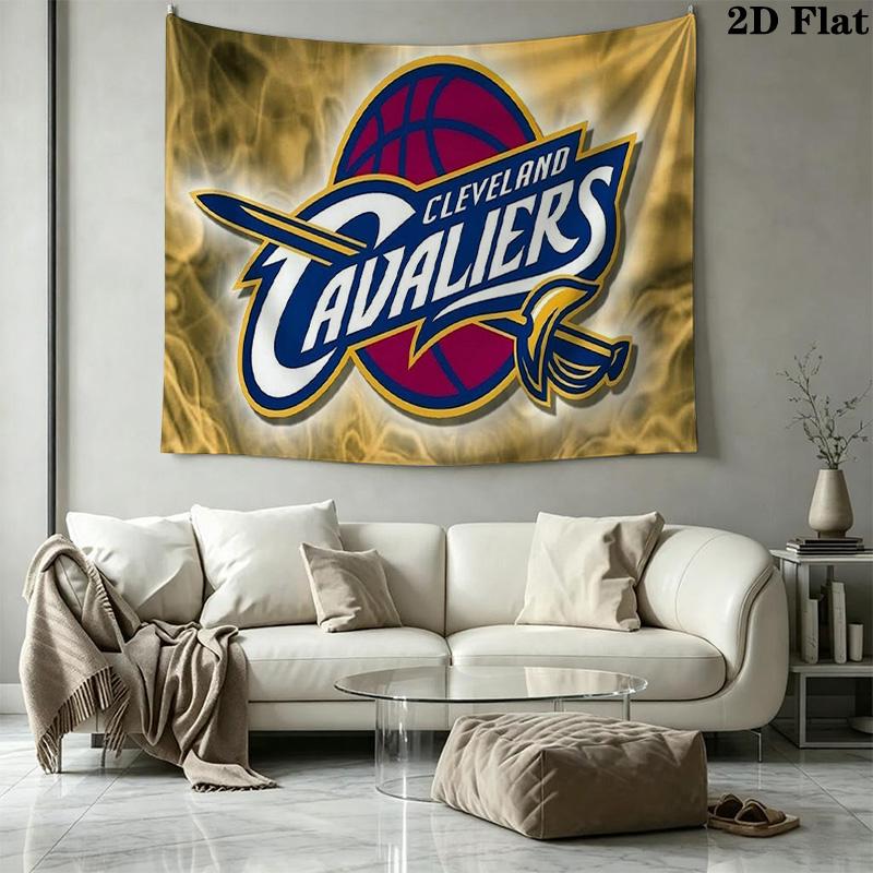 Cleveland Cavaliers Wall Tapestry Aesthetic Wall Hanging Printed Fabric Blanket Decorative Tapestries for Bedroom Living Room Home Decor