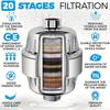 20 Level Shower Head Pre-shower Filter Large Flow to Remove Residual Chlorine Skin Care Shower Water Purifier