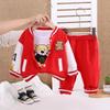 Boys' Long Sleeved 3-piece Set, Children's Teddy Bear Printed Jacket, Cute Clothes for Boys In Autumn and Winter