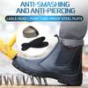 Anti-slip Waterproof Safety Shoes Without Laces Leather Work Boots Men Anti-puncture Steel Toe Work Sneakers Protective Shoes