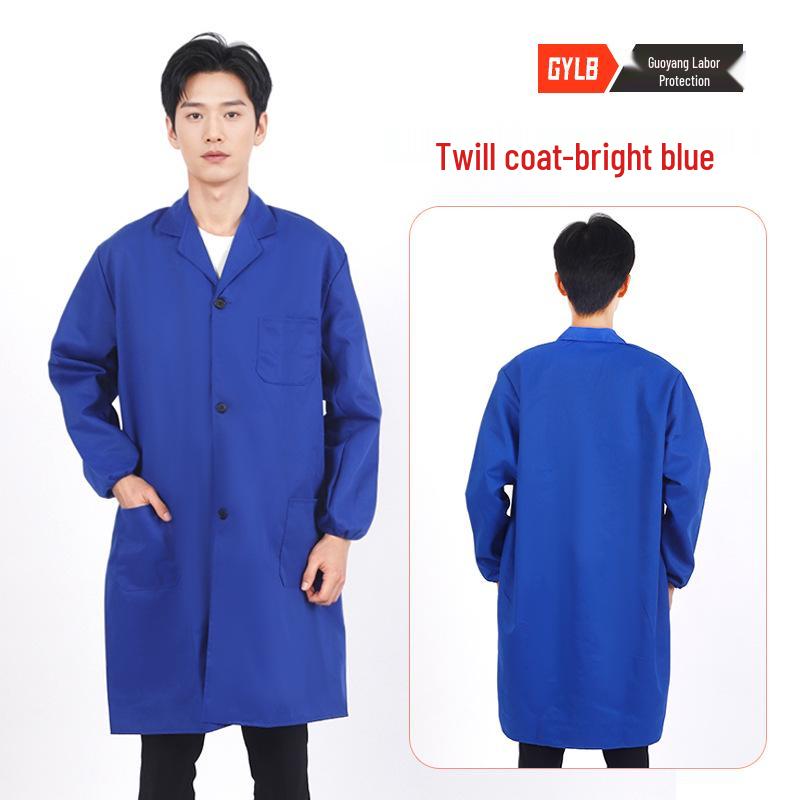 Twill Smock Dustproof Workwear: Durable Warehouse & Logistics Management Long Work Clothes XL