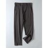 with Wool, Wrinkle-Resistant, Solid Color, Autumn and Winter Men's Elastic Straight-Leg Business Casual Pants, Cold-Proof, Fleece-Lined Long Pants