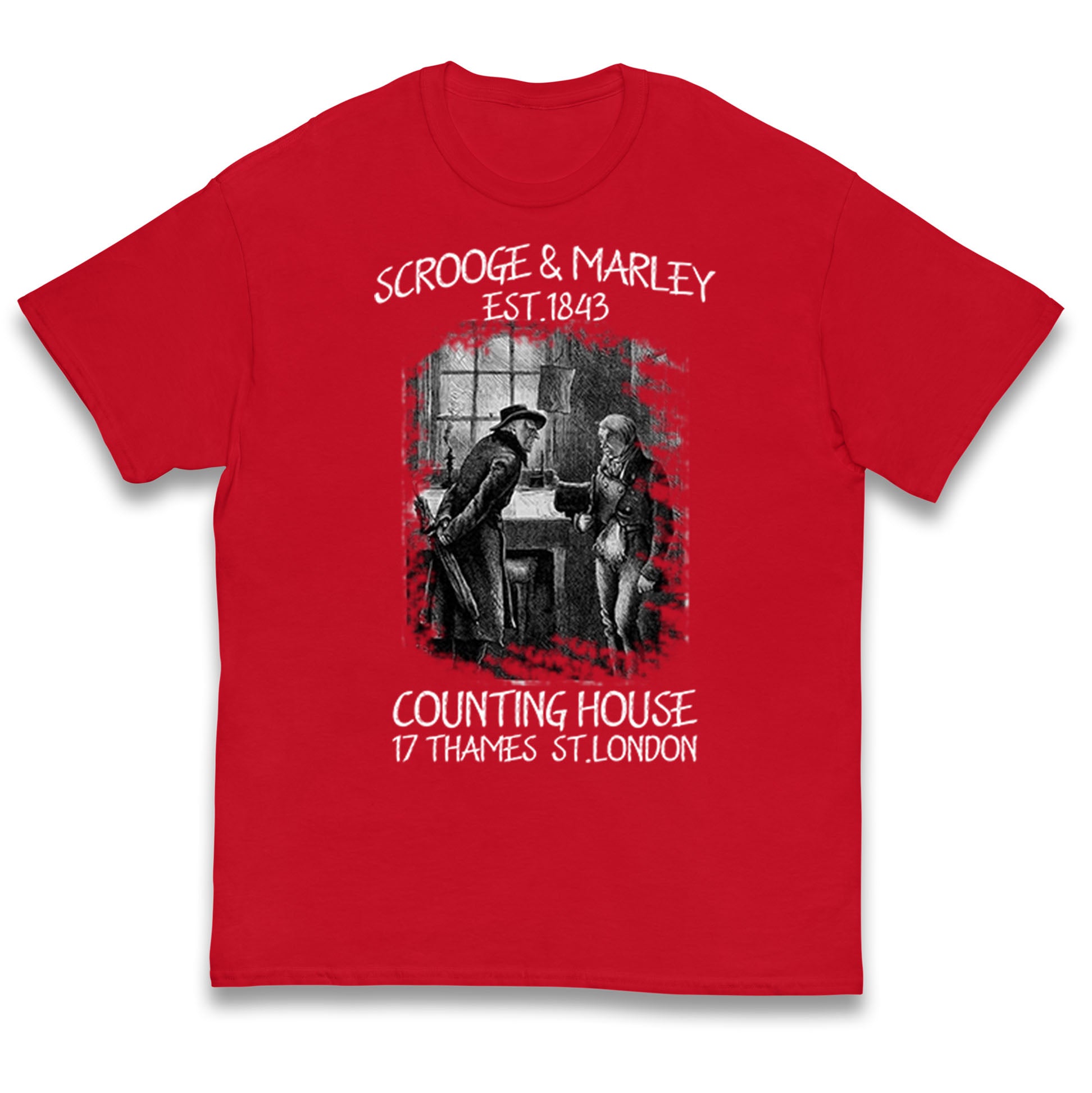 Scrooge & Marley Counting House Christmas Kids T Shirt 130