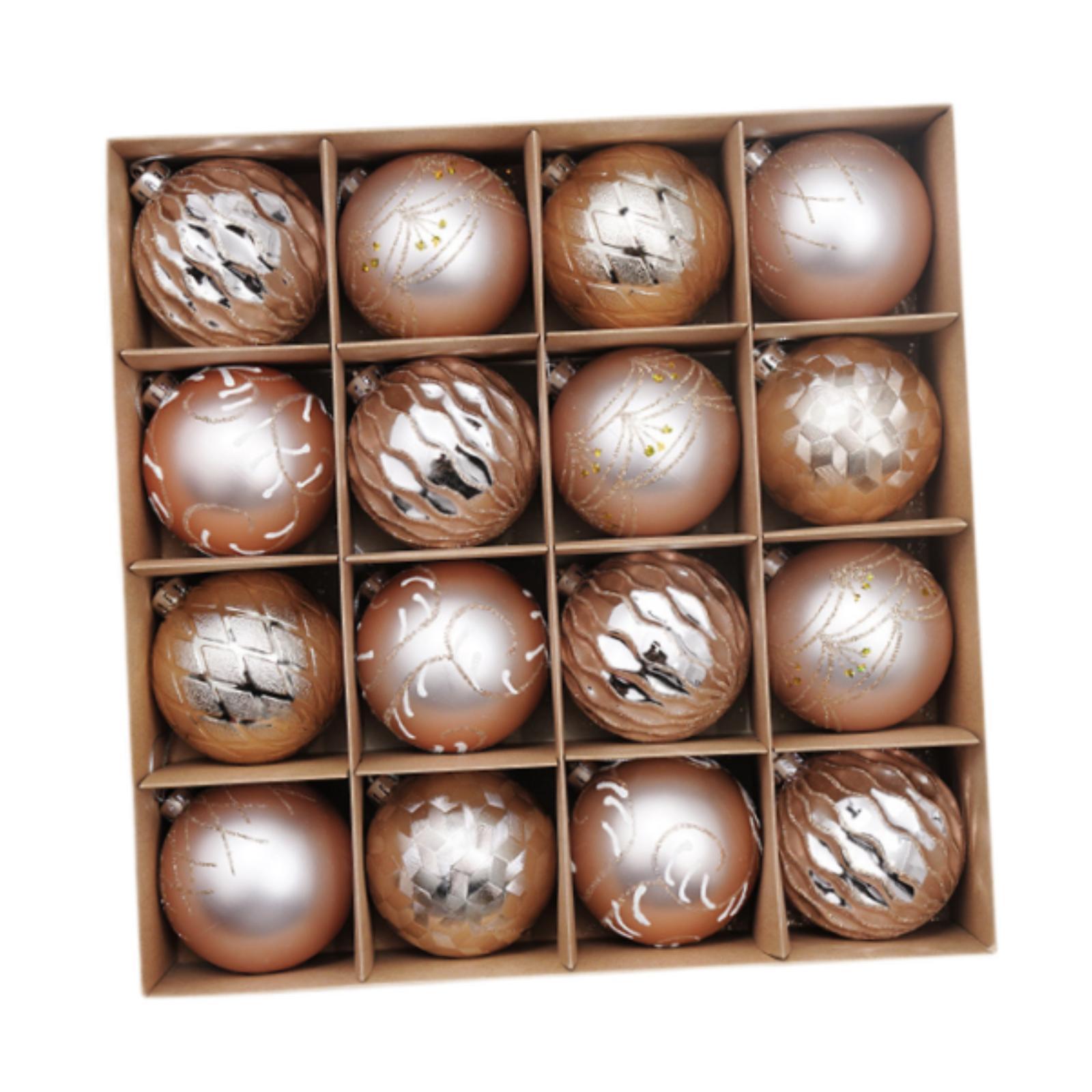 

16x Christmas Balls Ornaments Shiny Christmas Ornaments for Birthday Wedding рожевий колір золота