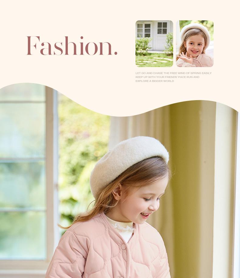 Antibacterial Jellybaby Children's Cotton Padded Jacket - Girls' Sweet and Warm Cardigan Top